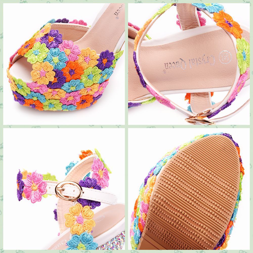 Colorful Diamond Crystal Sandals