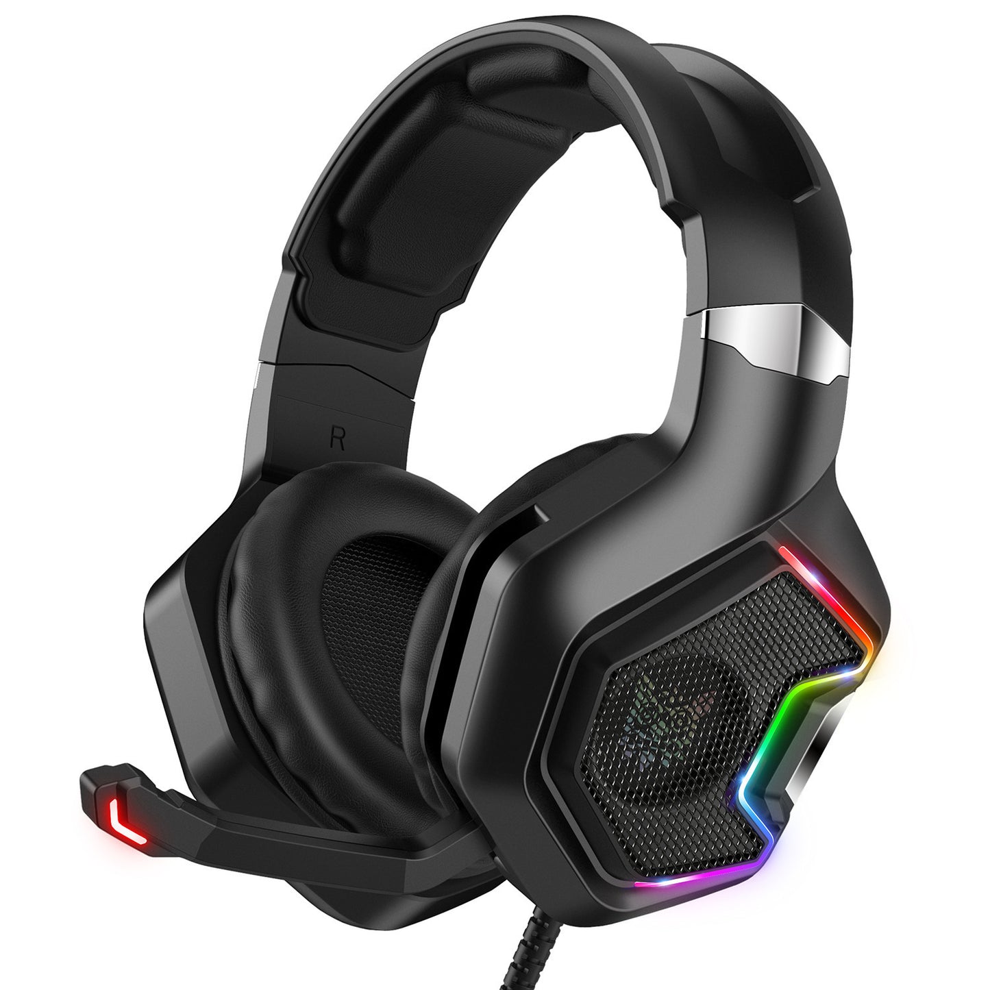 ONIKUMA K10 PRO Gaming Headset Stereo Gaming Headphones For PS4 PS5   One With Mic Led Light