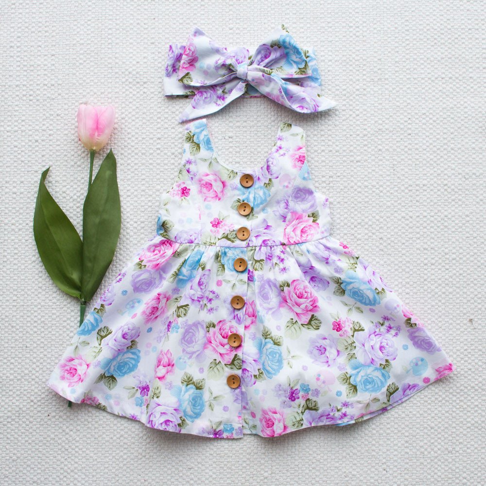 Girls Cotton Princess Dress European American Style