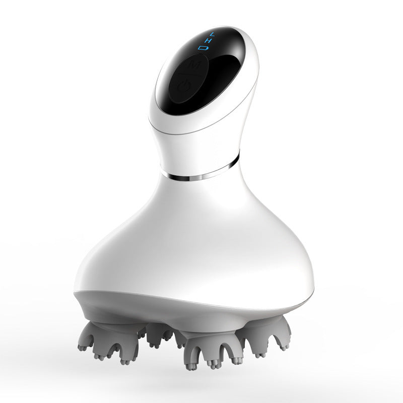 Rechargeable Waterproof Electric Scalp Head Massager White 130x110x150mm