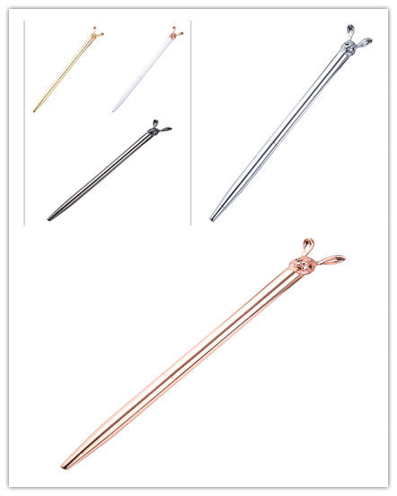 Cute Rabbit Metal Pen Metal Ballpoint Pen Custom Rotating Metal Pen Ballpoint Pen