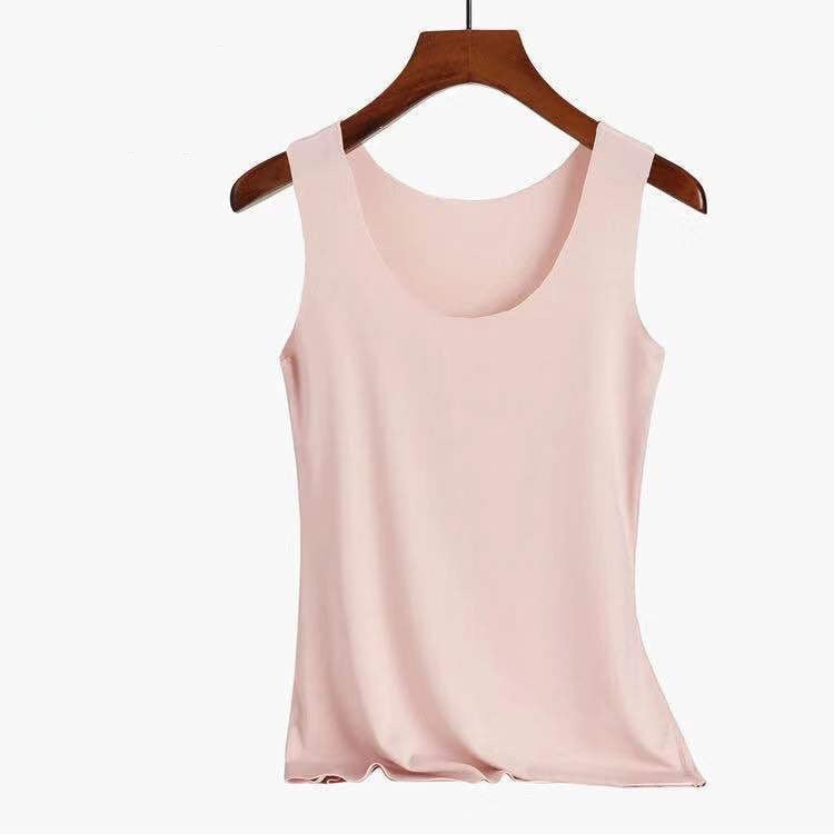 Soft Viscose Fiber Slim Sleeveless Casual Summer T-Shirt Top