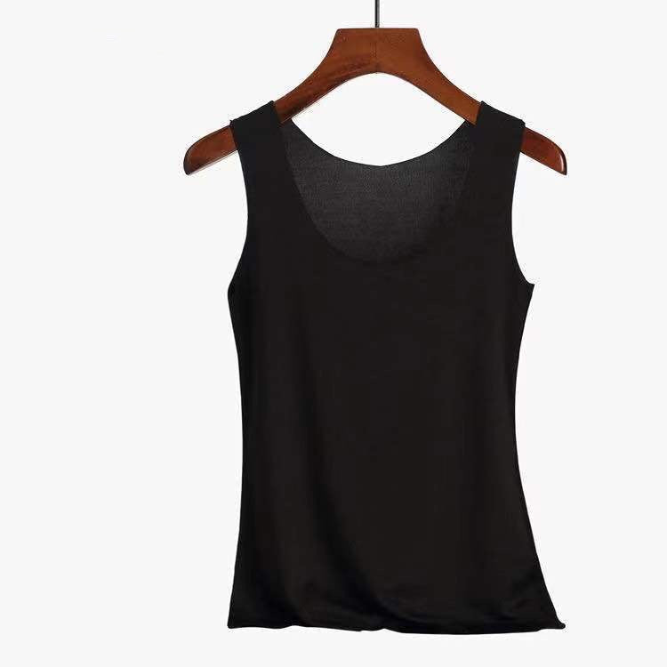 Soft Viscose Fiber Slim Sleeveless Casual Summer T-Shirt Top