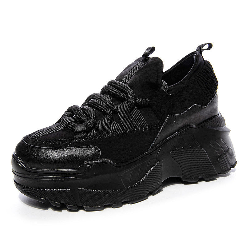 Increased Daddy White Shoes for Women High Heel