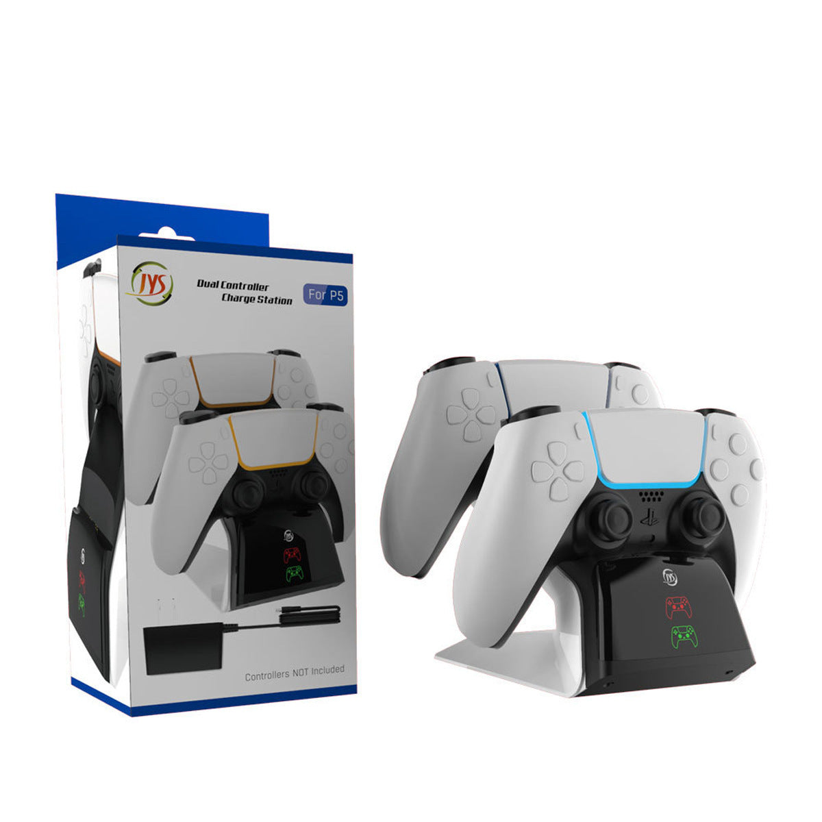 Ps5 Handle Aircraft Double Seat Charging Ps5 Wireless Handle Charger P5 Base Double Charging Contact Charging Fast Charging