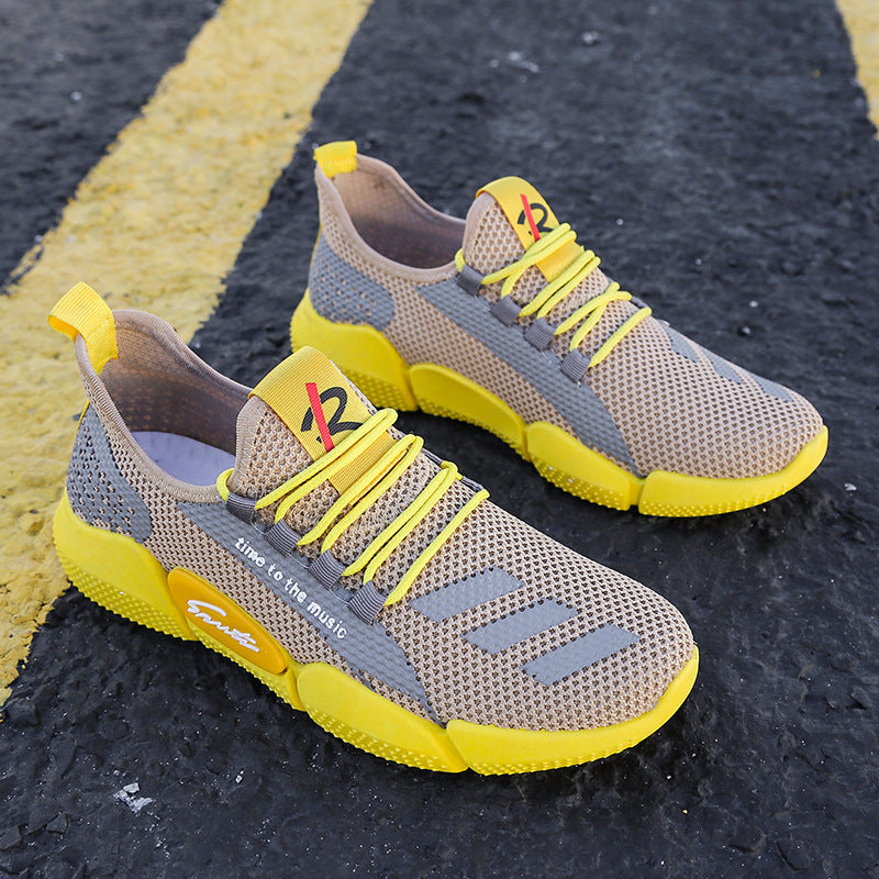 Chaussures décontractées en maille pour hommes, style explosif