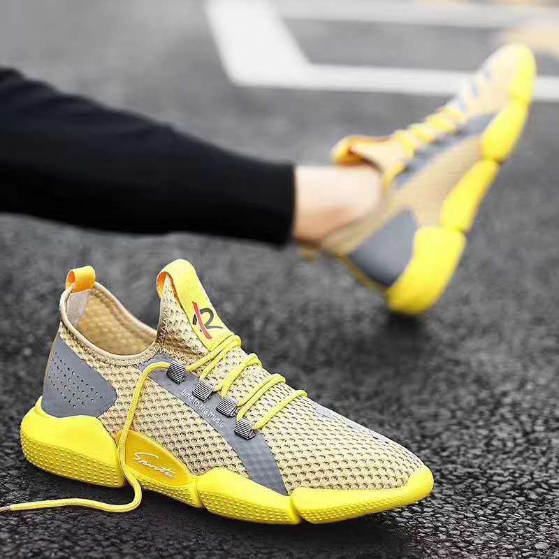Chaussures de course décontractées respirantes pour hommes Baskets légères antidérapantes en maille