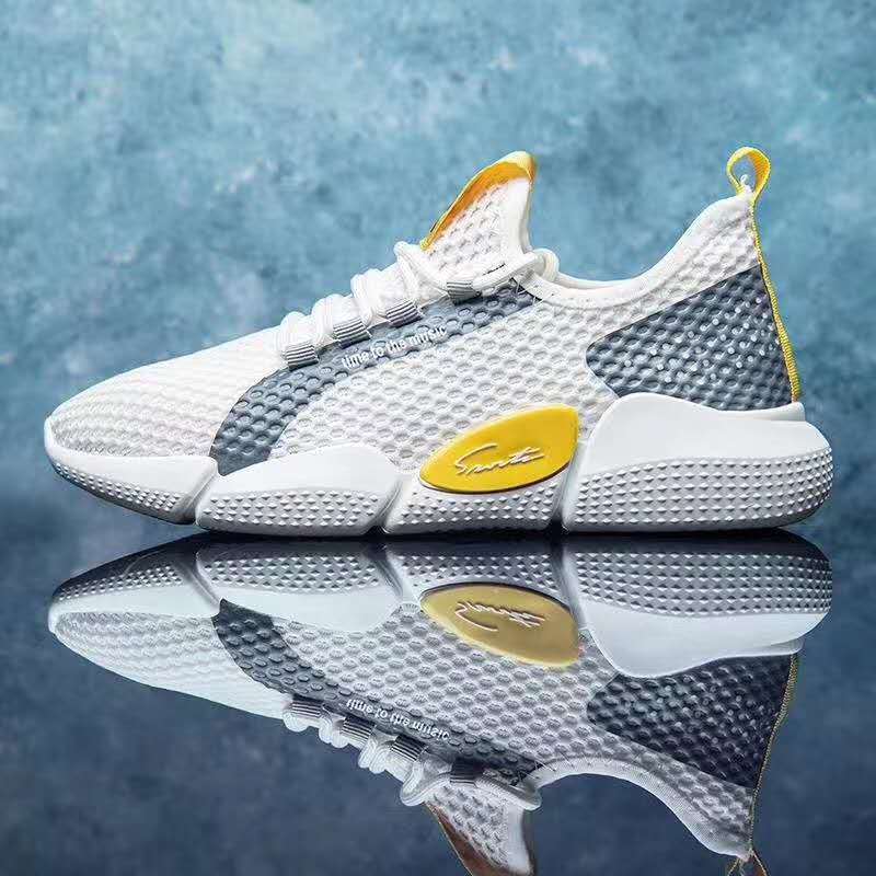 Chaussures de course décontractées respirantes pour hommes Baskets légères antidérapantes en maille