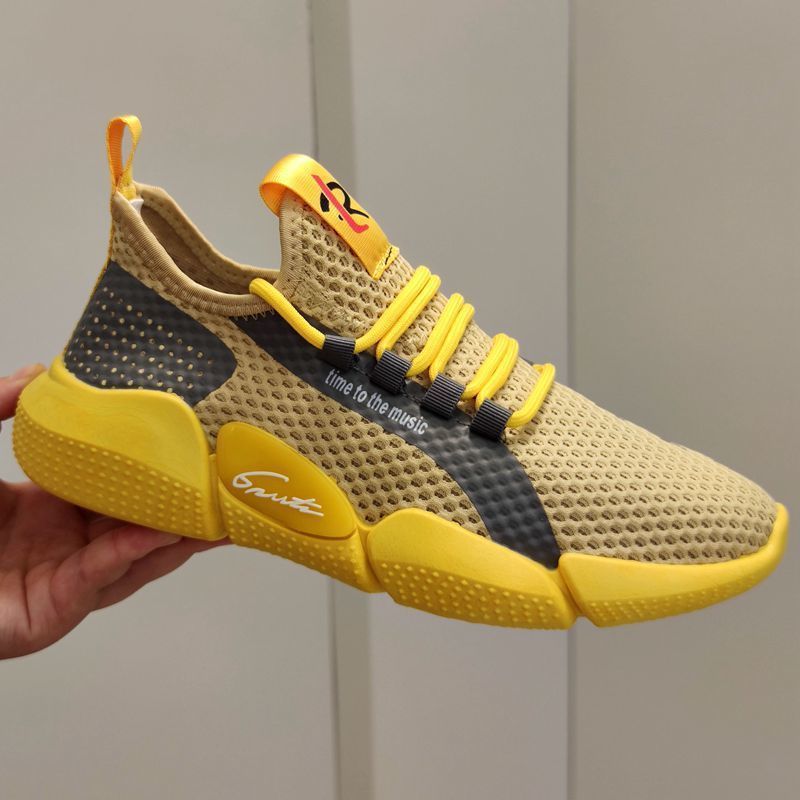 Chaussures de course décontractées respirantes pour hommes Baskets légères antidérapantes en maille