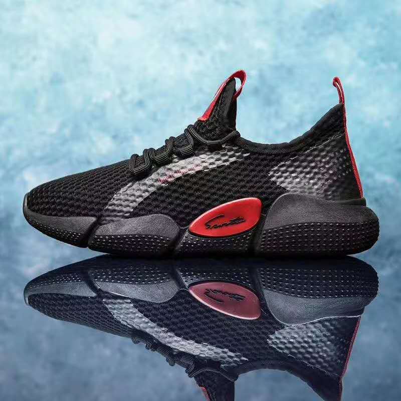 Chaussures de course décontractées respirantes pour hommes Baskets légères antidérapantes en maille