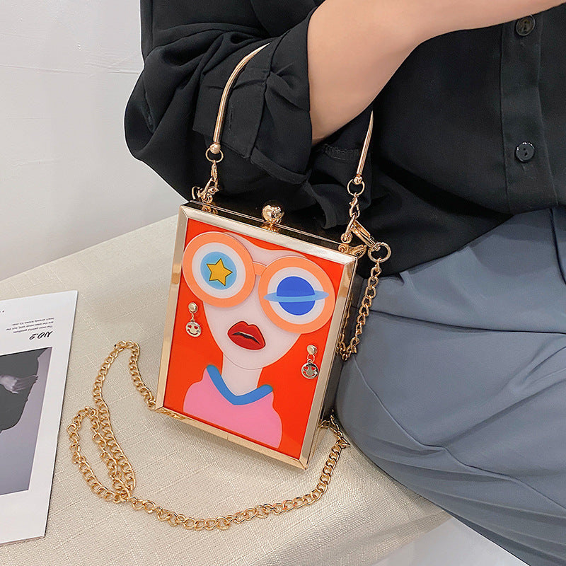 Galeries Beauty Pattern Chain Bag