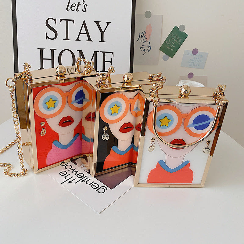 Galeries Beauty Pattern Chain Bag