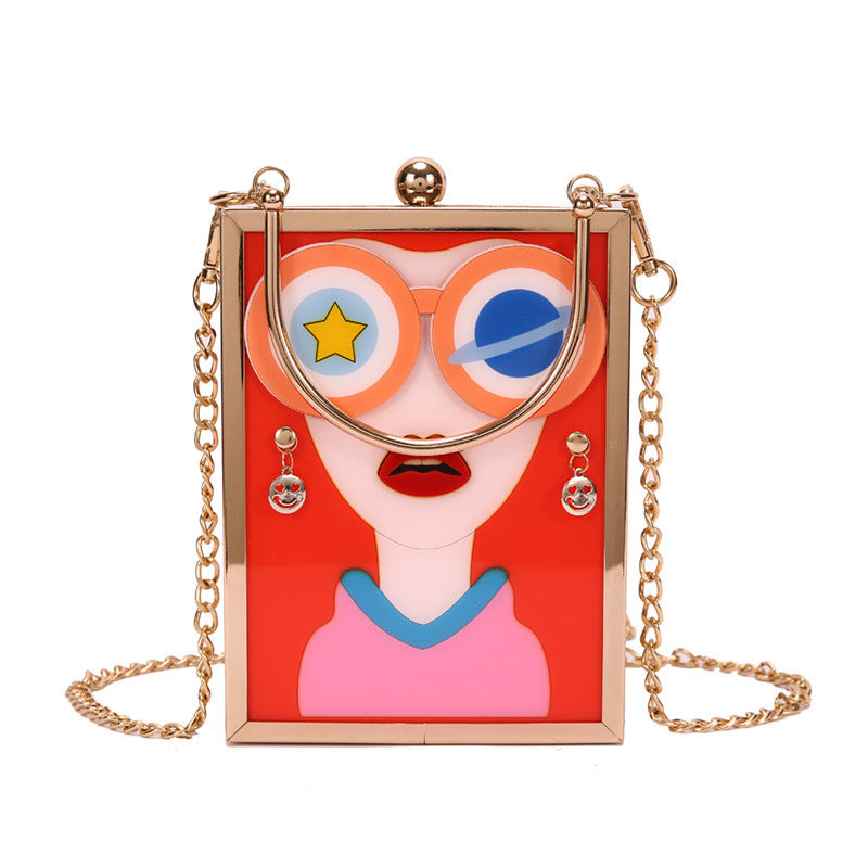 Galeries Beauty Pattern Chain Bag