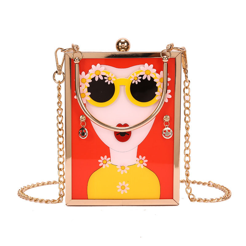 Beauty Fashion Evening Banquet Handbag with Chain Strap