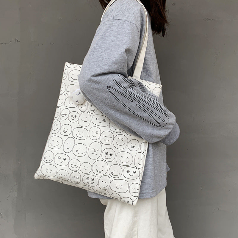 Cartoon Canvas Reusable Eco-Friendly Tote Bag