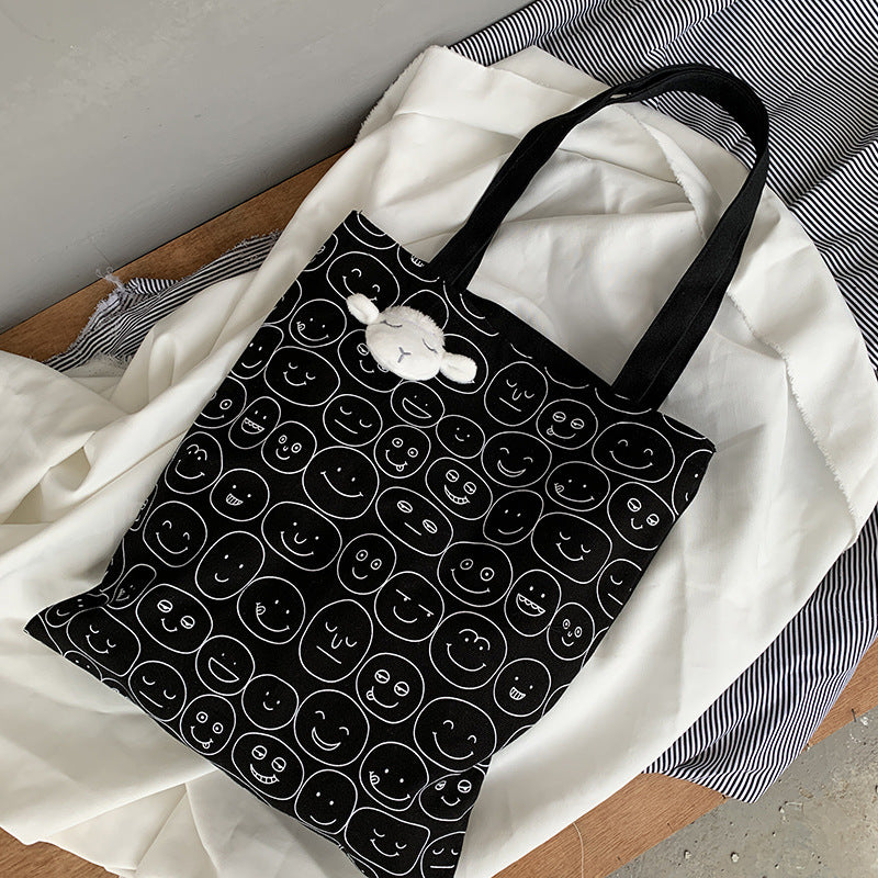 Cartoon Canvas Reusable Eco-Friendly Tote Bag