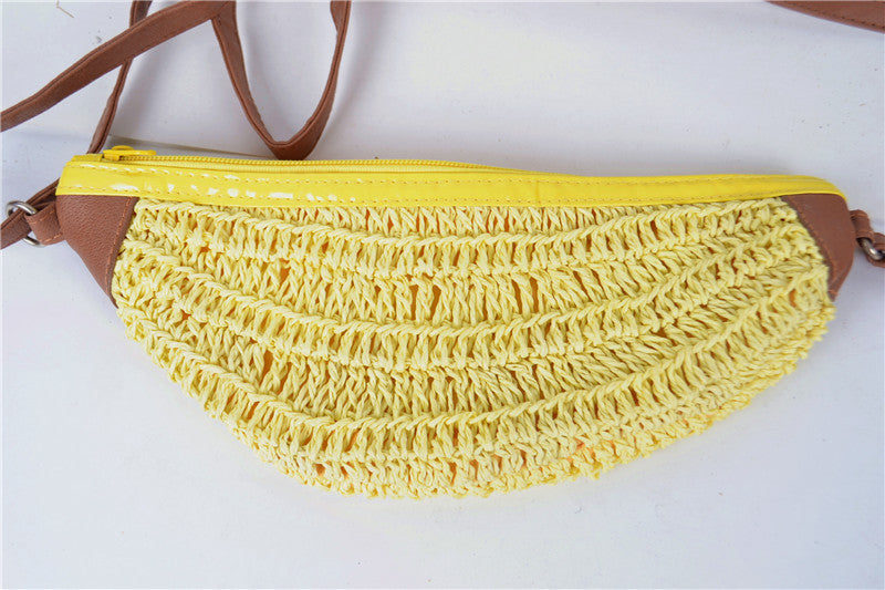 Women’s Medium Fruit-Shaped Woven Straw Bag – Watermelon, Strawberry, Pineapple, Banana