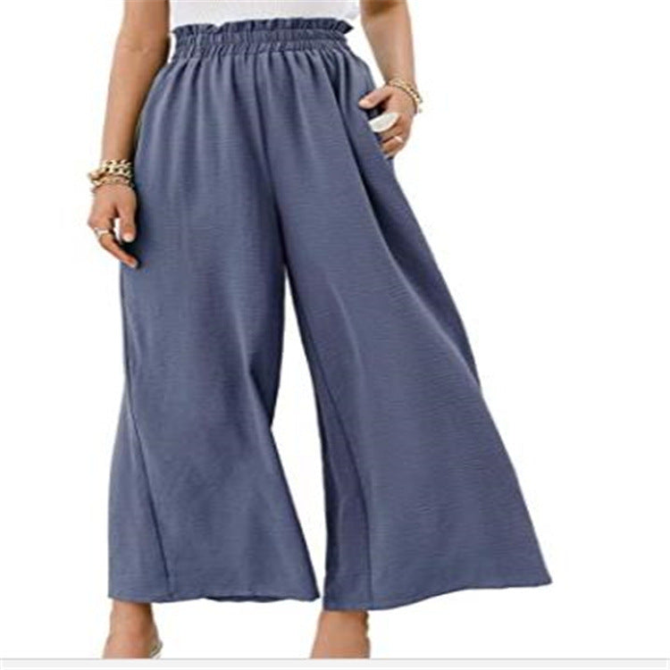 Cotton Loose Fit Slimming Wide-leg Pants