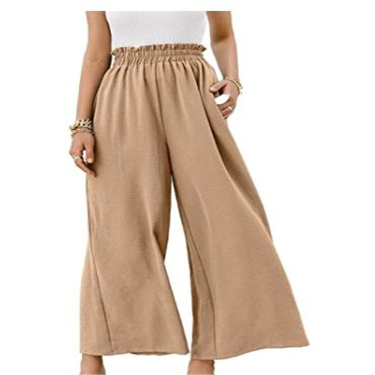 Cotton Loose Fit Slimming Wide-leg Pants