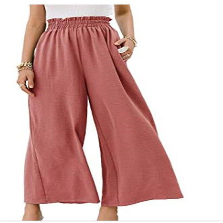 Cotton Loose Fit Slimming Wide-leg Pants