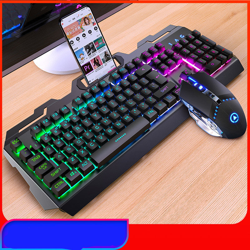 Silver Eagle V2 Gaming Keyboard, Mouse & Headset Combo with Wired USB Connection and Rainbow Light