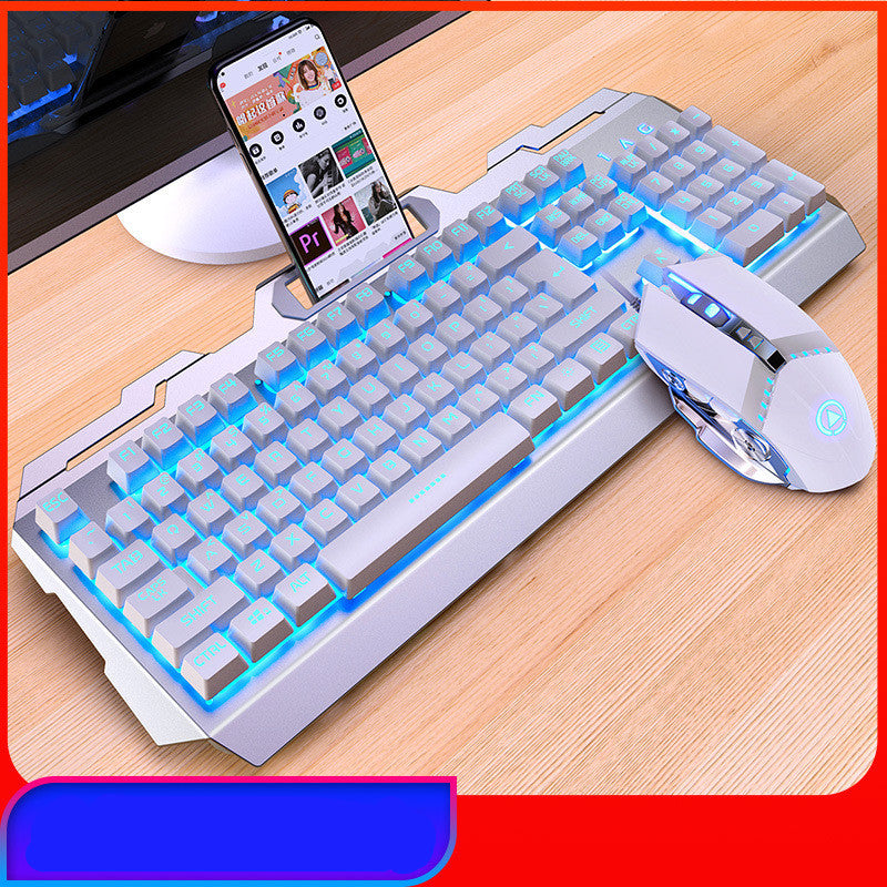 Silver Eagle V2 Gaming Keyboard, Mouse & Headset Combo with Wired USB Connection and Rainbow Light