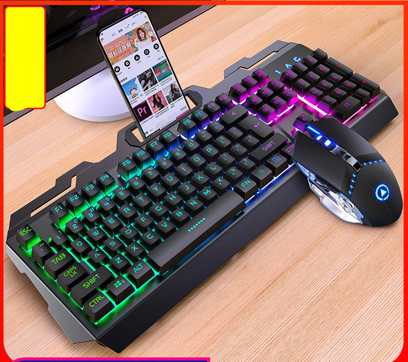 Silver Eagle V2 Gaming Keyboard, Mouse & Headset Combo with Wired USB Connection and Rainbow Light
