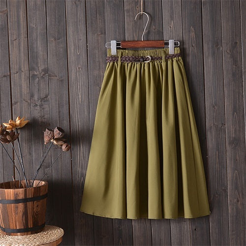 Small Women's A-Line Half-Length Literary Skirt