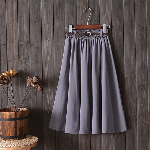 Small Women's A-Line Half-Length Literary Skirt
