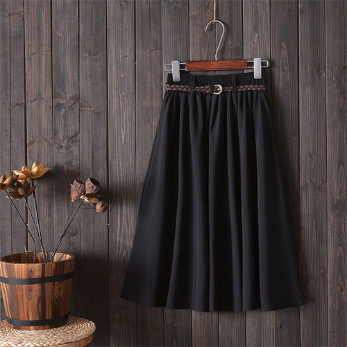 Small Women's A-Line Half-Length Literary Skirt