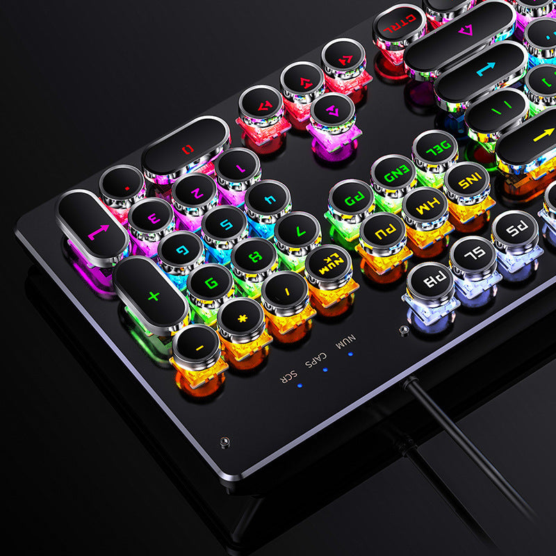 مجموعة لوحة مفاتيح وماوس سلكية للألعاب بتصميم "Gaming Punk" مع إضاءة خلفية وماوس ليزر 3200DPI