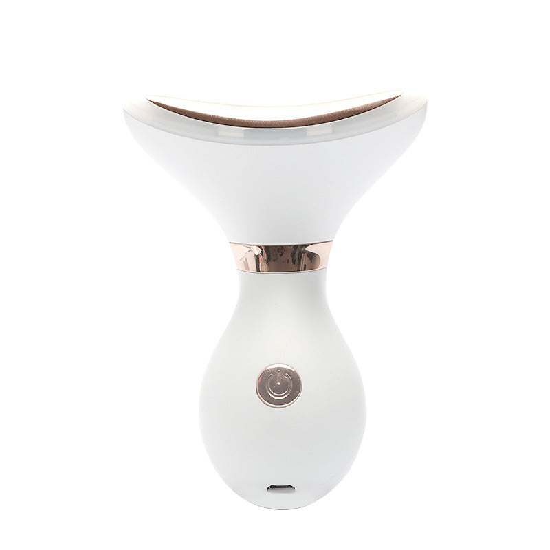 Appareil de beauté pour le cou avec massage infrarouge et ultrasonique pour éliminer les sillons nasogéniens et les rides du cou
