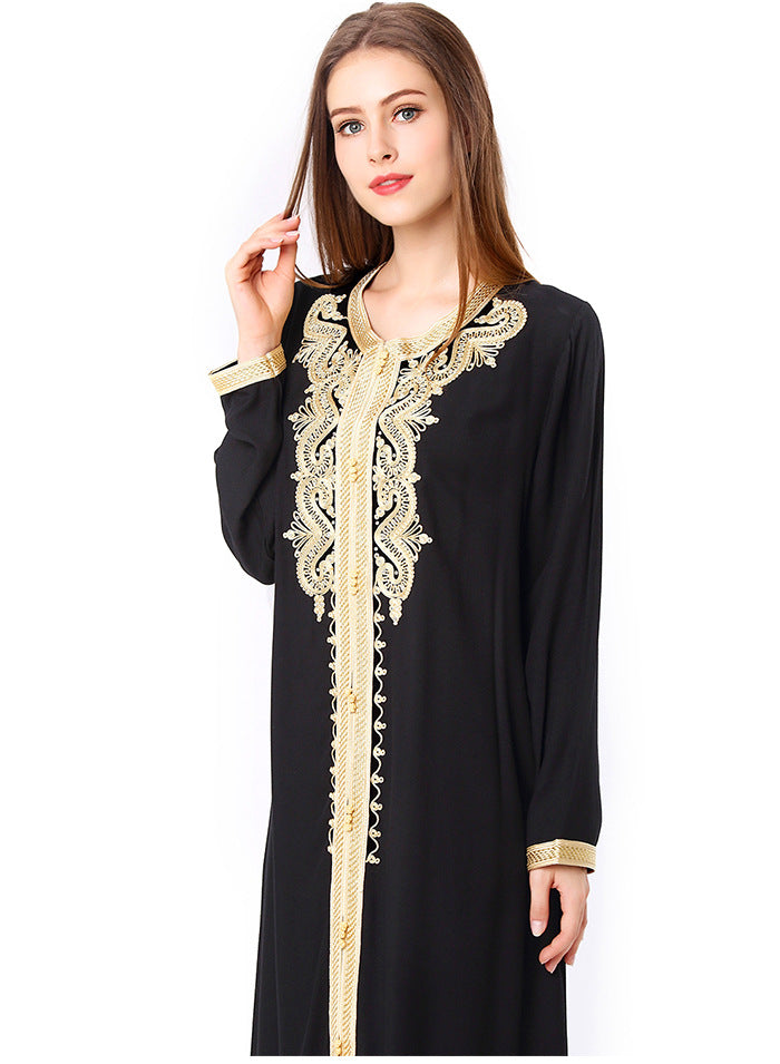 Muslim Embroidered Lace Dress