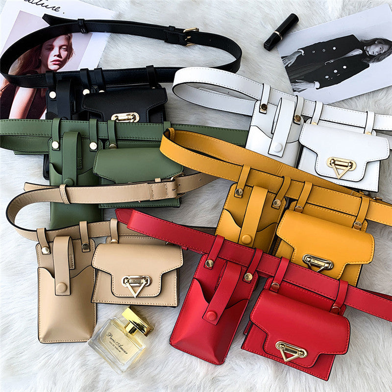 Belt Type Western Style Small Waist Locomotive Messenger Bag