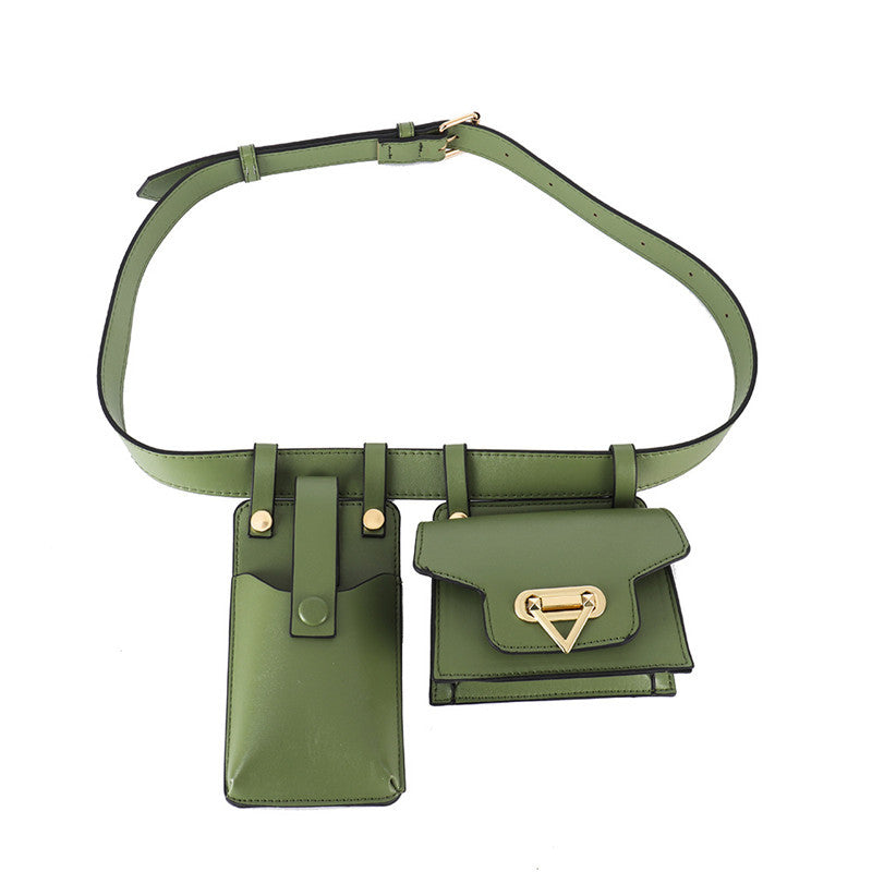Belt Type Western Style Small Waist Locomotive Messenger Bag