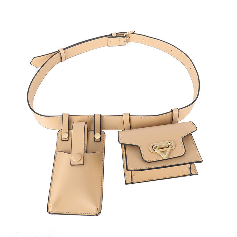 Belt Type Western Style Small Waist Locomotive Messenger Bag