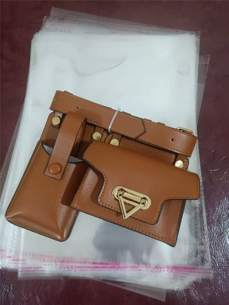 Belt Type Western Style Small Waist Locomotive Messenger Bag