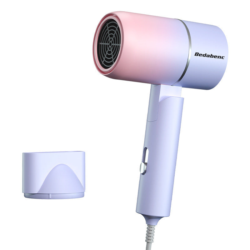 Mini-sèche-cheveux à ions négatifs avec air chaud et froid et protection contre la surchauffe