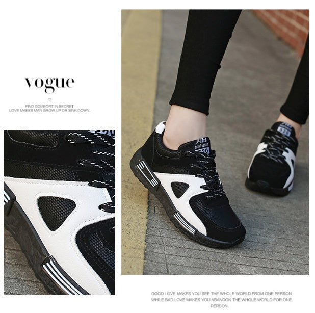 Chaussures de sport décontractées de course pour femmes à semelles épaisses