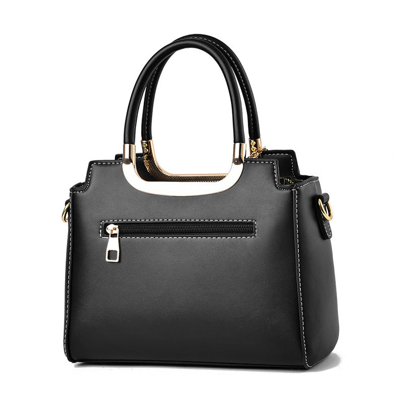 Large Capacity Shoulder Bag with Trendy Silk Scarf Ornament