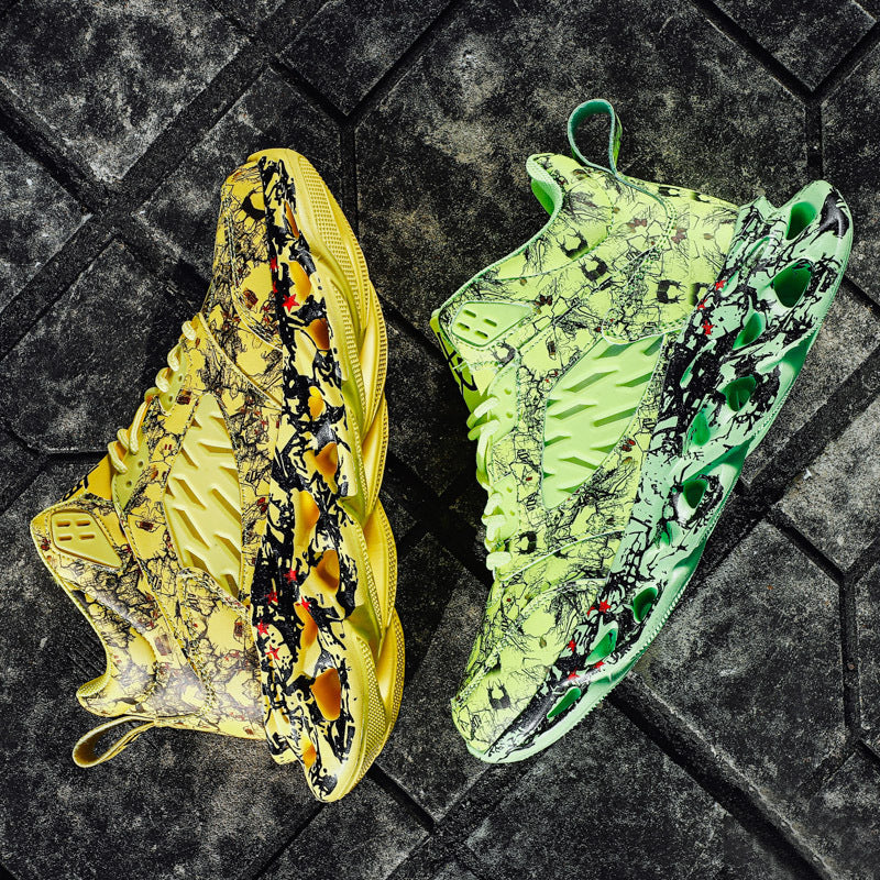 Chaussures de sport et de loisirs tendance à motif camouflage et à talon bas pour hommes