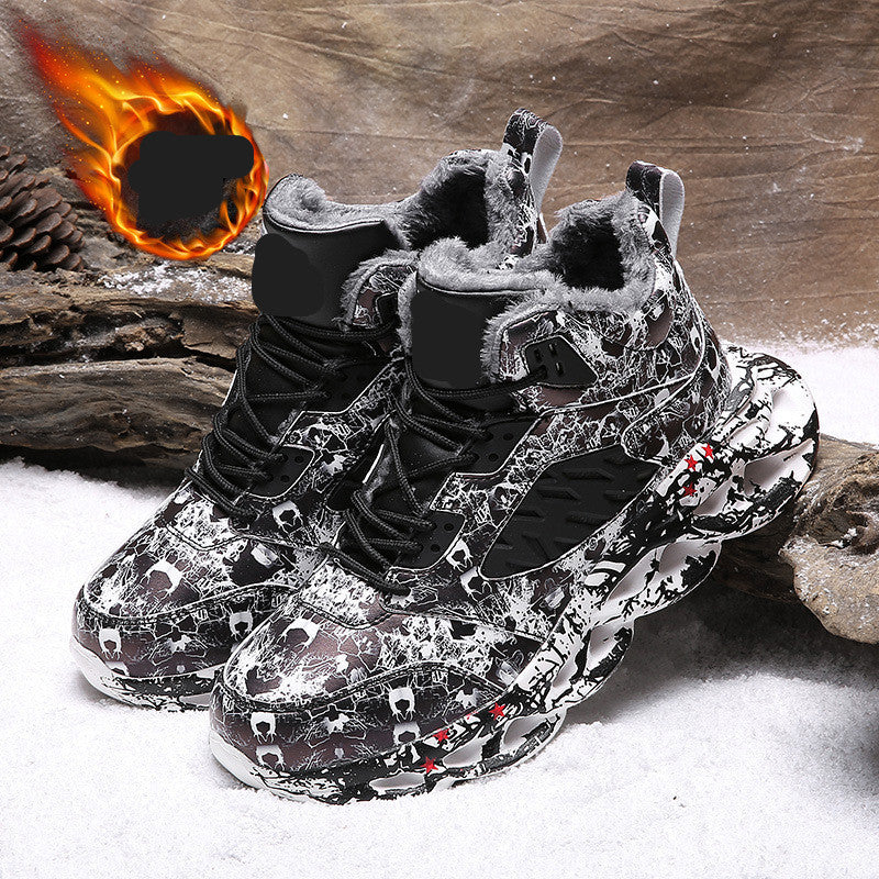 Chaussures de sport et de loisirs tendance à motif camouflage et à talon bas pour hommes