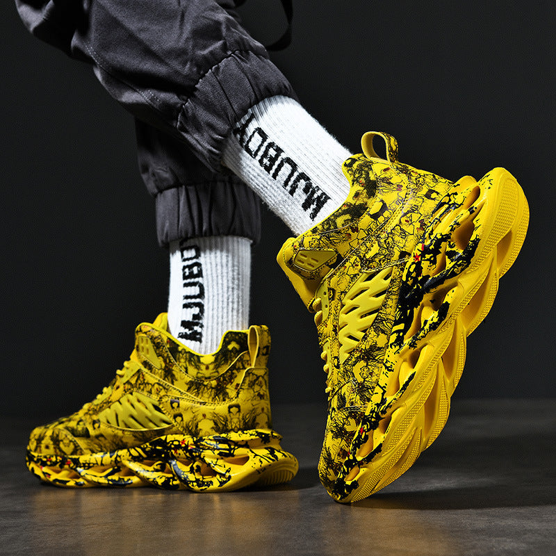 Chaussures de sport et de loisirs tendance à motif camouflage et à talon bas pour hommes