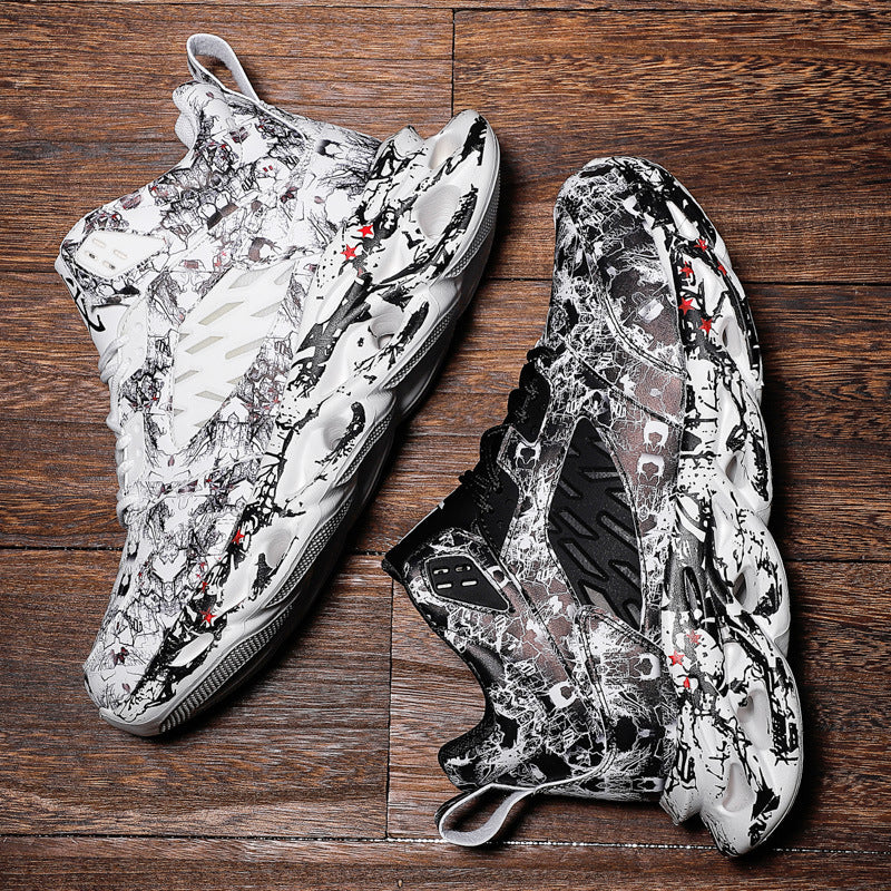 Chaussures de sport et de loisirs tendance à motif camouflage et à talon bas pour hommes
