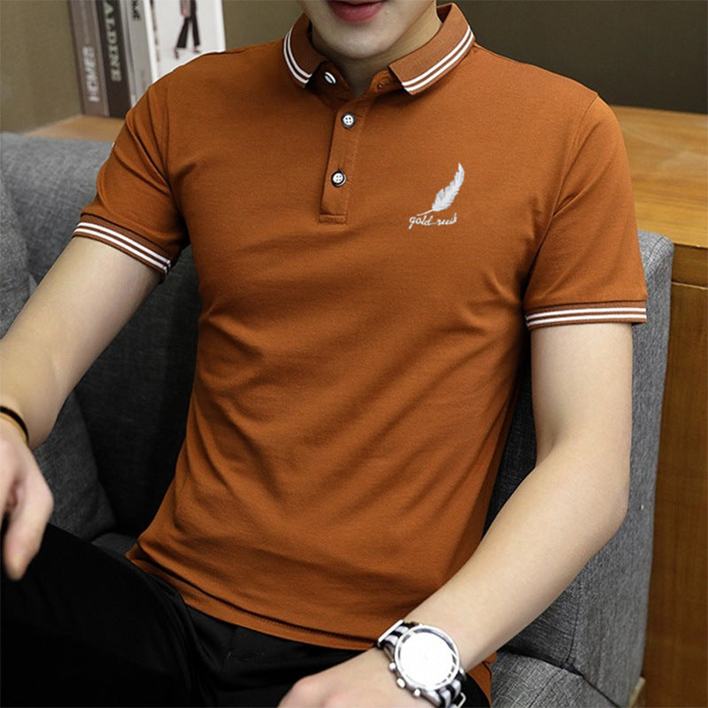 Polo Shirt Business Casual Short-Sleeved Youth Fashion Half-Sleeved Shirt
