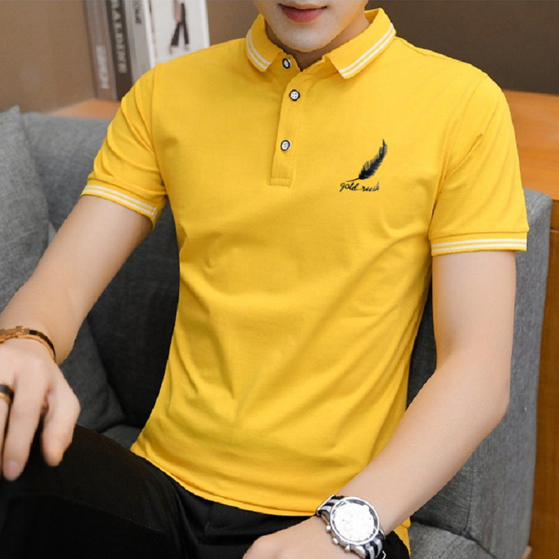 Polo Shirt Business Casual Short-Sleeved Youth Fashion Half-Sleeved Shirt