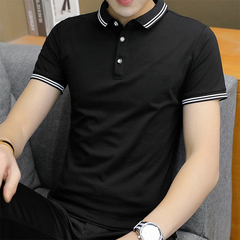 Polo Shirt Business Casual Short-Sleeved Youth Fashion Half-Sleeved Shirt