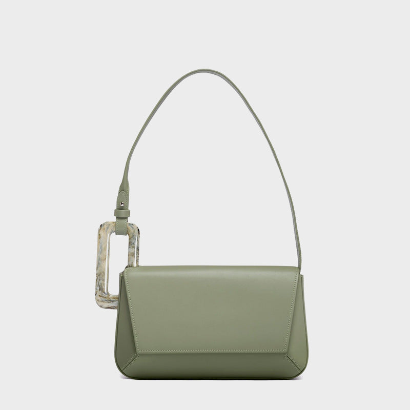 Spring Summer Luxury Long Panelled Flap Handbag with Stitching Detail