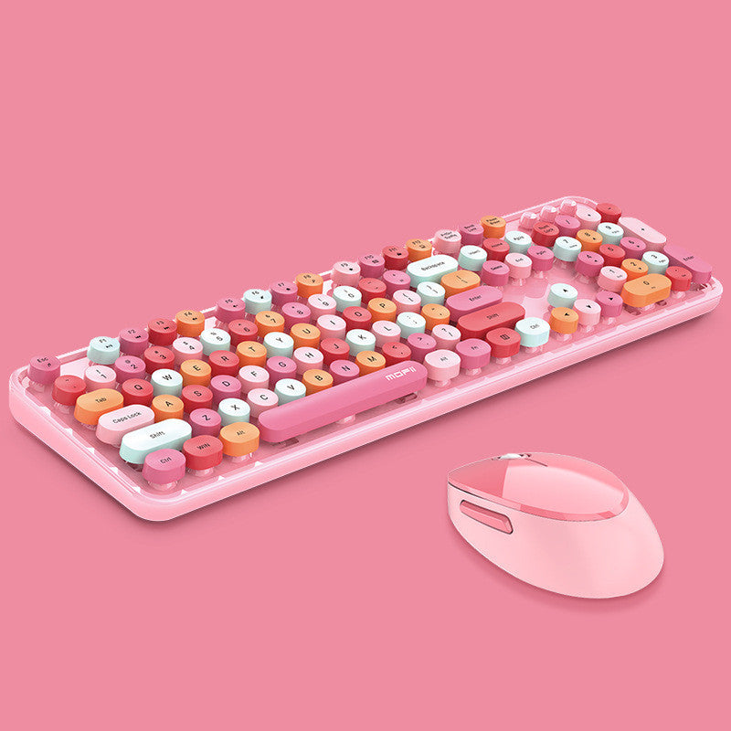 Ensemble clavier et souris sans fil pour la saisie au bureau (filles)