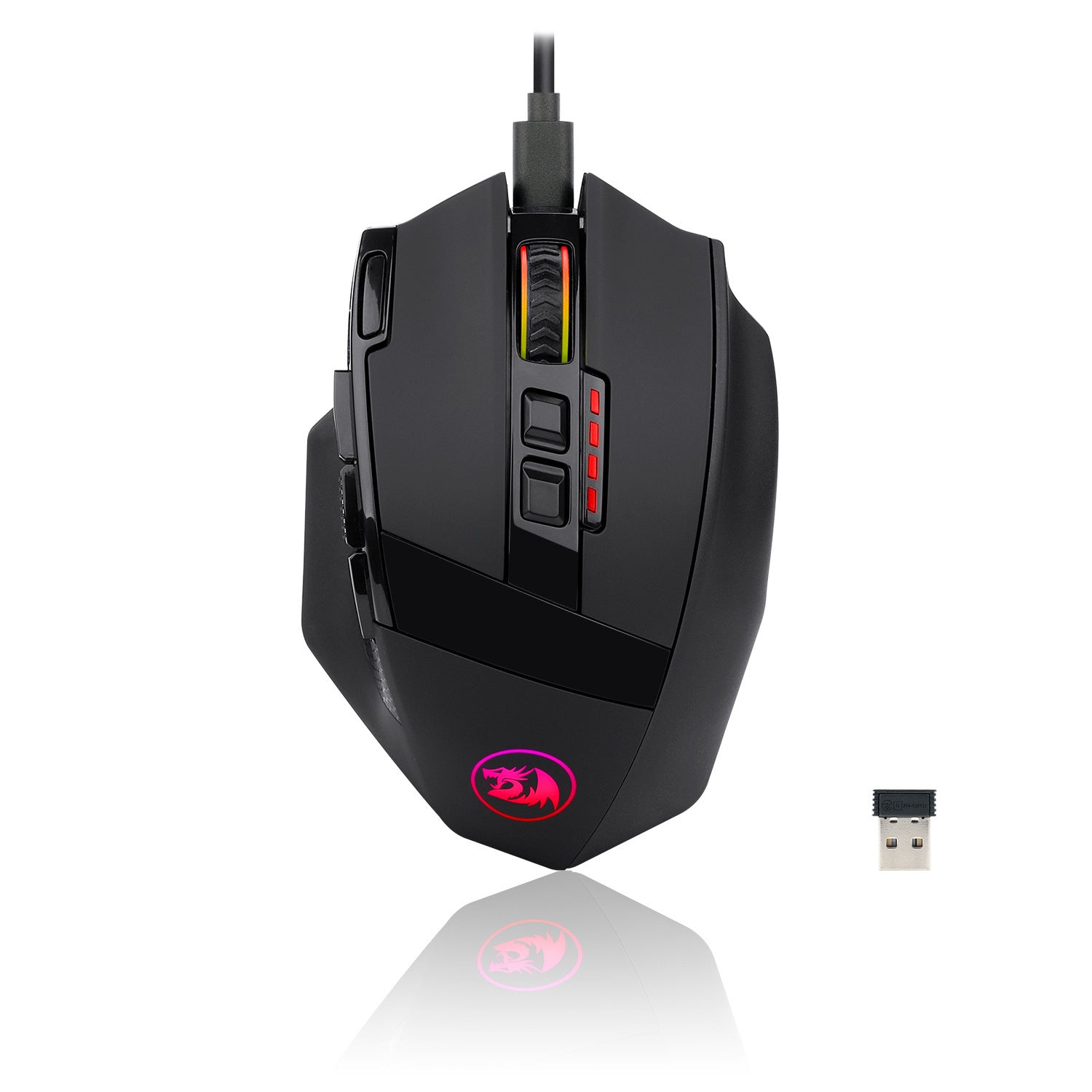Souris de jeu filaire/sans fil Redragon Red Dragon Mammoth